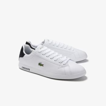 Lacoste Graduate Leather Sneakers - Tenisky Pánské Bílé / Černé | CZ-Rxc9G3